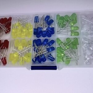 Boks med 100 5mm LED dioder 5 farger