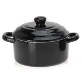 Ildfast form gryte med lokk svart