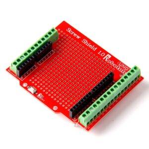 RED Proto Screw Shield for Arduino Open Source Reset Button D13 LED