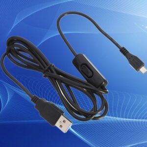 Raspberry pi USB til micro usb kabel av på bryter