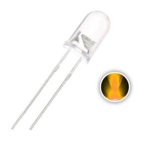 White light 5mm Round Light Emitting Diode LED Lamp White to yellow