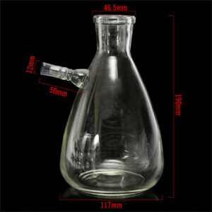 Lab Flat Flask Lab Filtration Glassware Bottle Vacuum 500mL