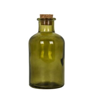 Oppbevaringskrukke med kork Grønn 12cm