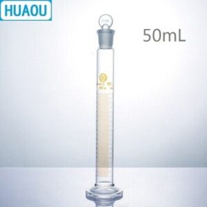 measuring cylinder with graduations and ground-in glass stopper,Capacity 50ml