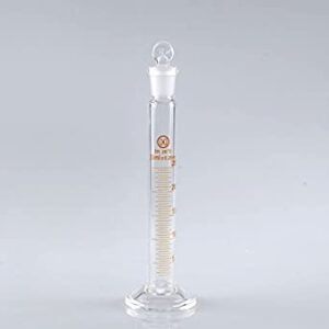 High borosilicate glass measuring cylinder with graduations and ground-in glass stopper,Capacity 25ml