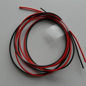 1m svart og 1m rød 22 AWG kabel
