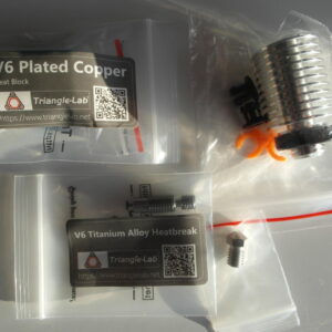 V6 Plated Copper hotend heatbreak block nozzle