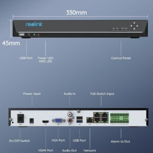 Reolink RLN36 12MP 4K 36 CH. Network Video Recorder