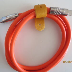 Orange 1m USB-C til USB-C ladekabel