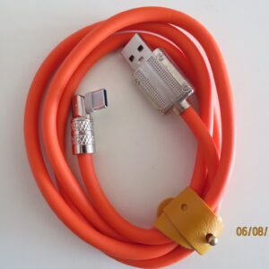 Orange 1m USB til USB C ladekabel