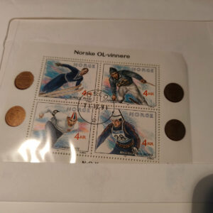 20 kr OL frimerke Norske OL vinnere