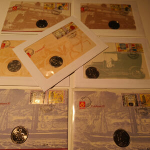 7 stk Postskyssen myntbrev